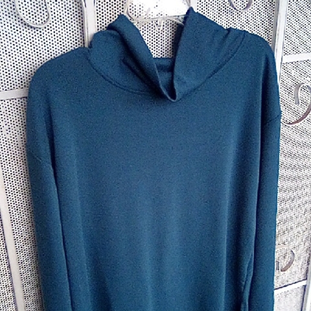 Danskin Teal Blue Turtleneck Size M